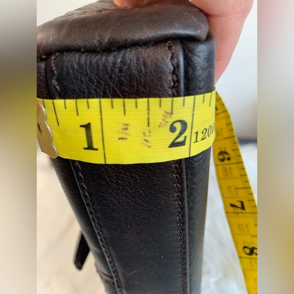 Men's Brown Leather Crossbody Bag - Picture 12 of 14